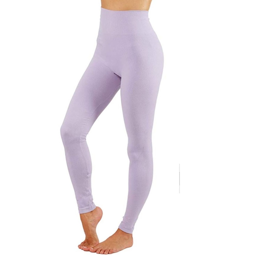 Cotton Blend leggings with elastic waistband  Purp